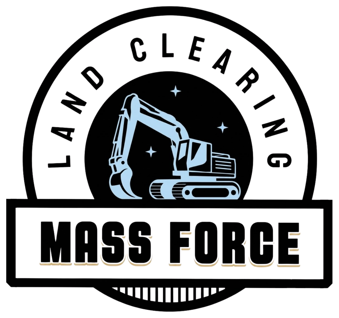 Mass Force Land Clearing & Timber Management LOGO White